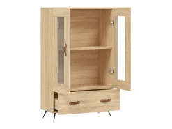 Aparador alto roble Sonoma 69,5x31x115 cm madera de ingeniería