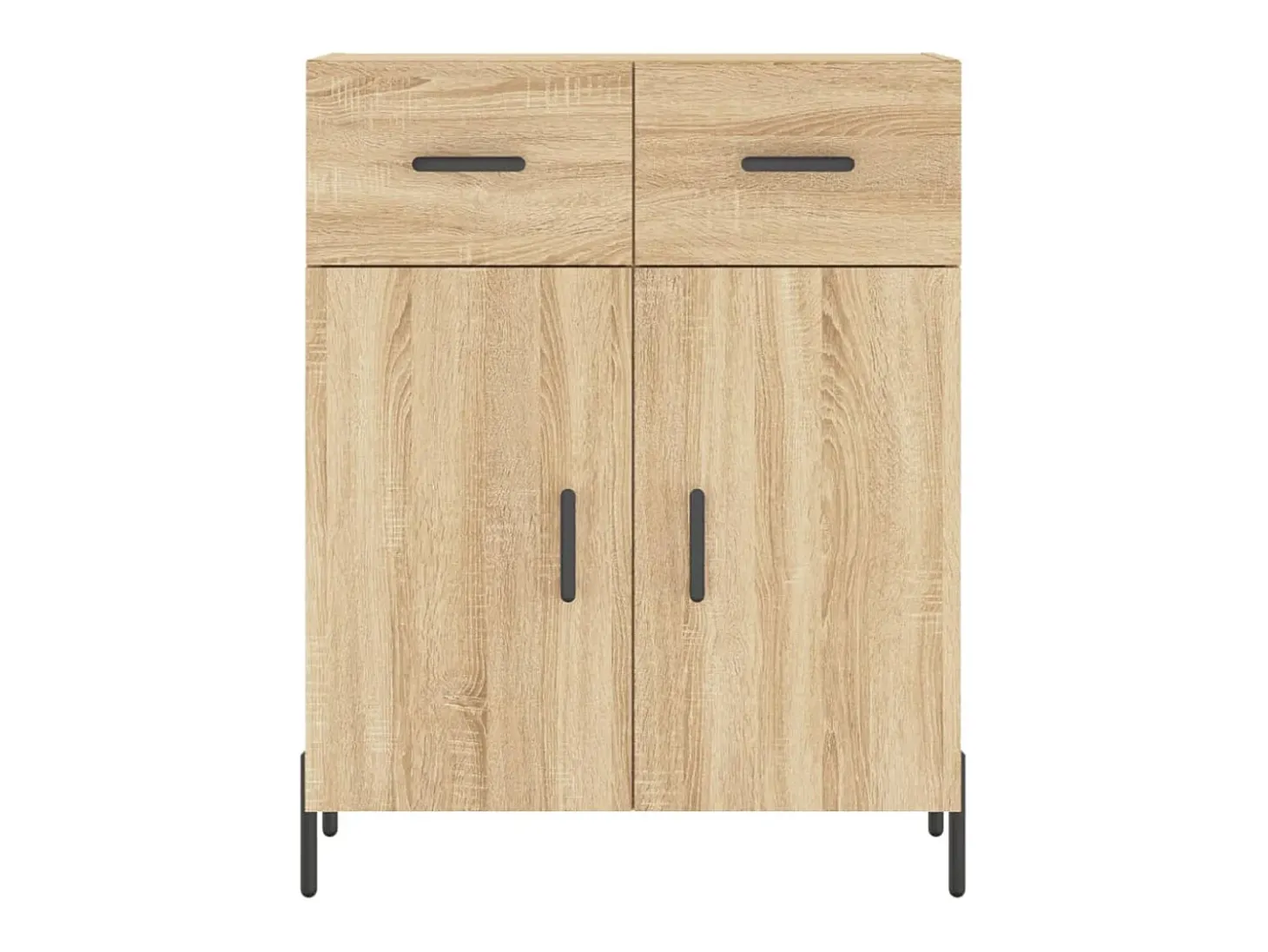 Aparador alto roble Sonoma 69,5x34x180 cm Madera de ingeniería