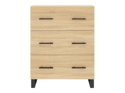Aparador alto roble Sonoma 69,5x34x180 cm Madera de ingeniería
