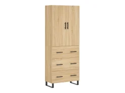 Aparador alto roble Sonoma 69,5x34x180 cm Madera de ingeniería