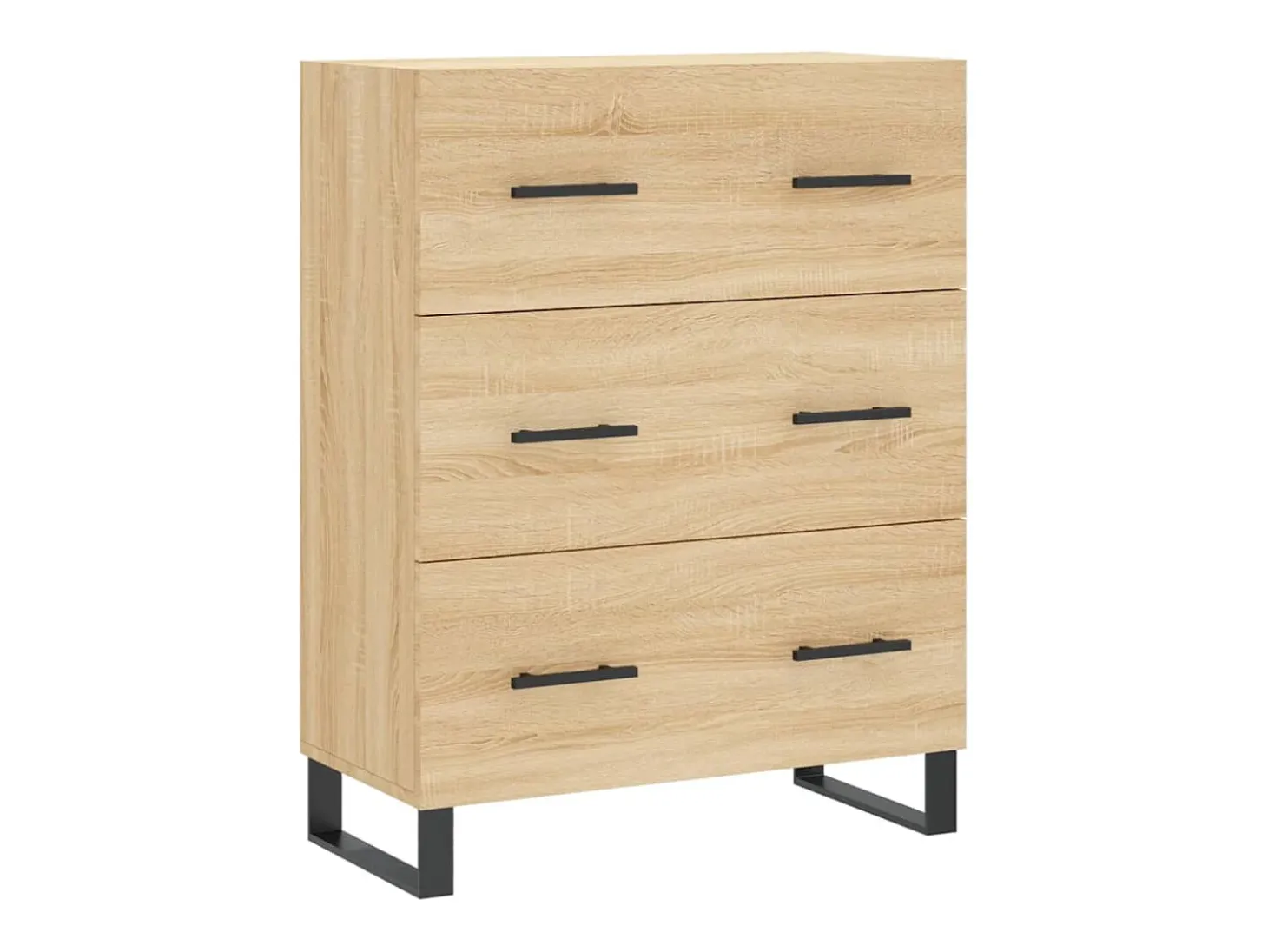 Aparador alto roble Sonoma 69,5x34x180 cm Madera de ingeniería
