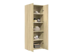 Aparador alto roble Sonoma 70x42,5x185 cm madera de ingeniería