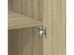 Aparador alto roble Sonoma 70x42,5x185 cm madera de ingeniería