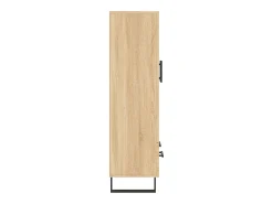 Aparador alto roble Sonoma 69,5x31x115 cm madera de ingeniería