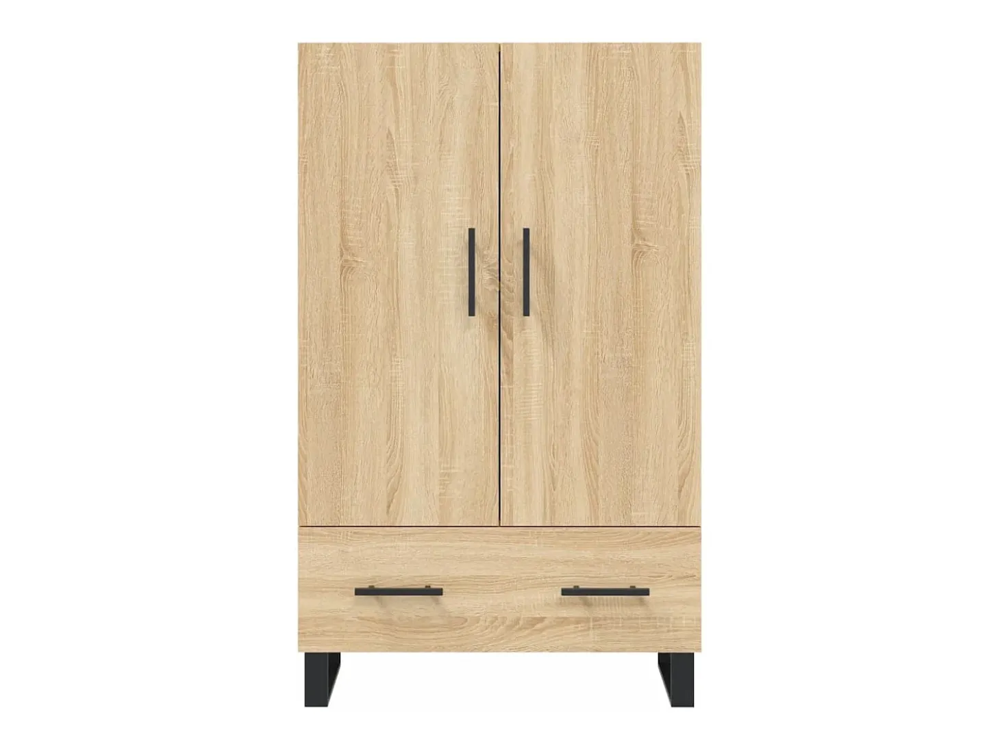 Aparador alto roble Sonoma 69,5x31x115 cm madera de ingeniería