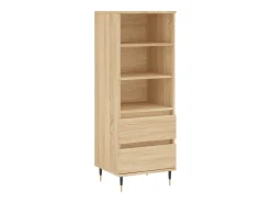 Aparador alto roble Sonoma 40x36x110 cm Madera de ingeniería