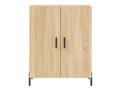 Aparador alto roble Sonoma 69,5x34x180 cm Madera de ingeniería