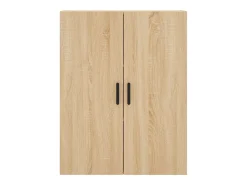 Aparador alto roble Sonoma 69,5x34x180 cm Madera de ingeniería