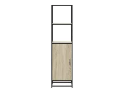 Aparador alto roble Sonoma 35,5x35x139 cm madera contrachapada metal