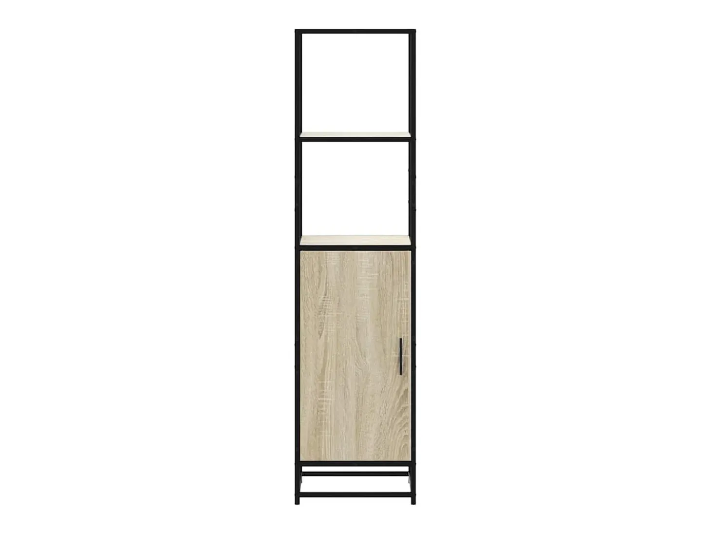 Aparador alto roble Sonoma 35,5x35x139 cm madera contrachapada metal