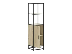 Aparador alto roble Sonoma 35,5x35x139 cm madera contrachapada metal