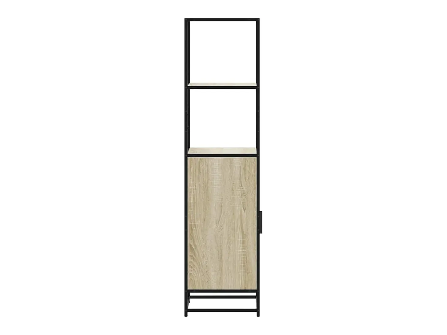 Aparador alto roble Sonoma 35,5x35x139 cm madera contrachapada metal