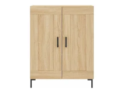 Aparador alto roble Sonoma 69,5x34x180 cm Madera de ingeniería