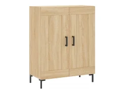 Aparador alto roble Sonoma 69,5x34x180 cm Madera de ingeniería