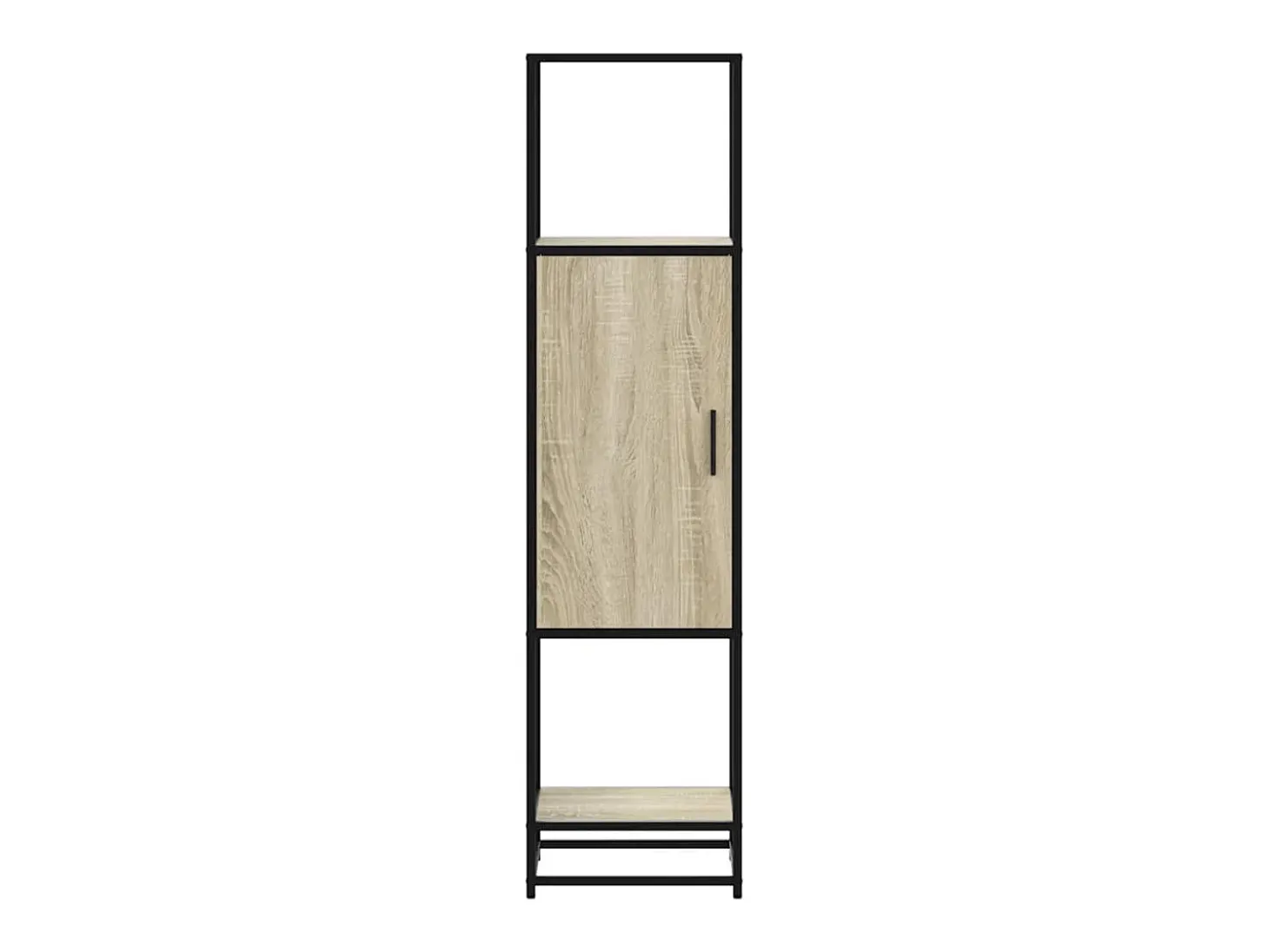 Aparador alto roble Sonoma 35,5x35x139 cm madera contrachapada metal