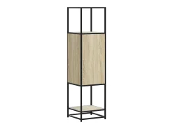 Aparador alto roble Sonoma 35,5x35x139 cm madera contrachapada metal