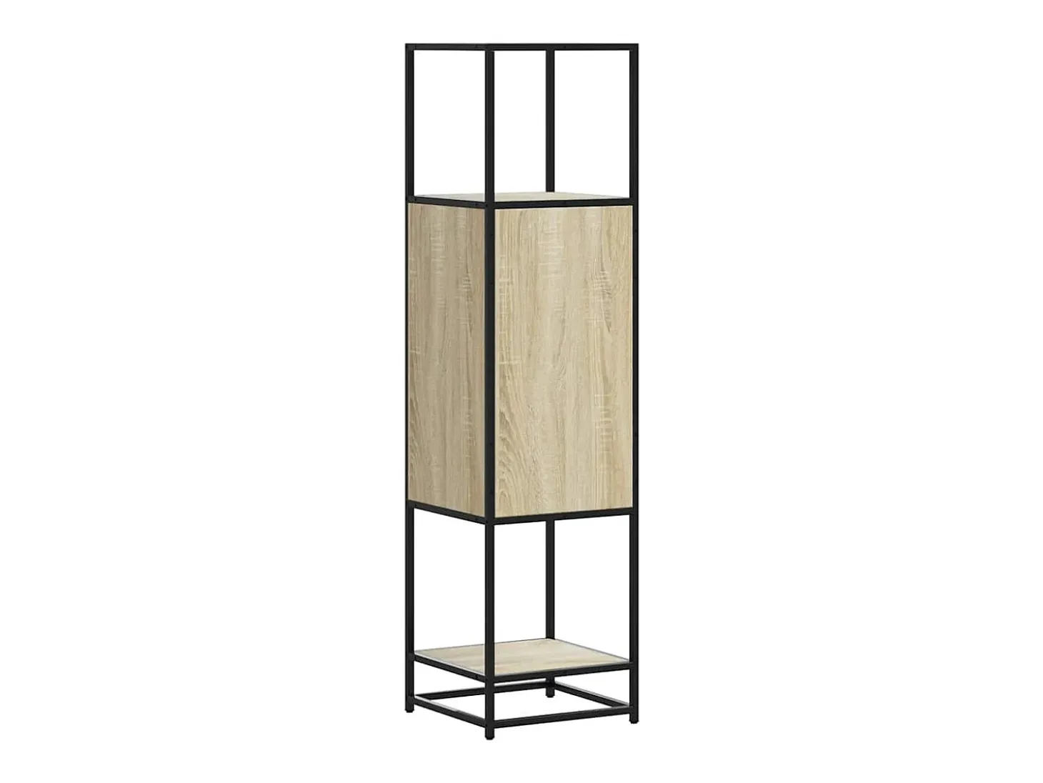 Aparador alto roble Sonoma 35,5x35x139 cm madera contrachapada metal
