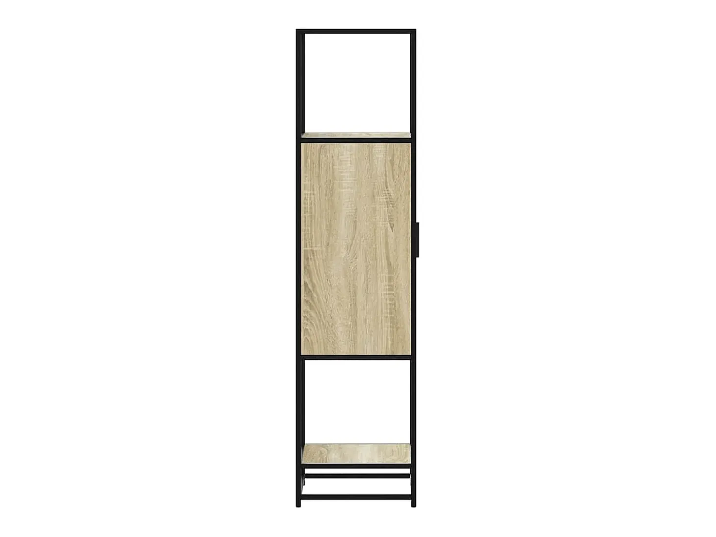 Aparador alto roble Sonoma 35,5x35x139 cm madera contrachapada metal