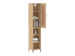 Aparador alto roble Sonoma 34,5x34x180 cm Madera de ingeniería