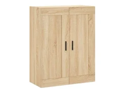 Aparador alto roble Sonoma 69,5x34x180 cm Madera de ingeniería