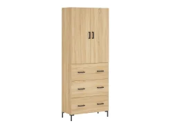 Aparador alto roble Sonoma 69,5x34x180 cm Madera de ingeniería