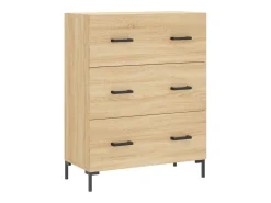 Aparador alto roble Sonoma 69,5x34x180 cm Madera de ingeniería