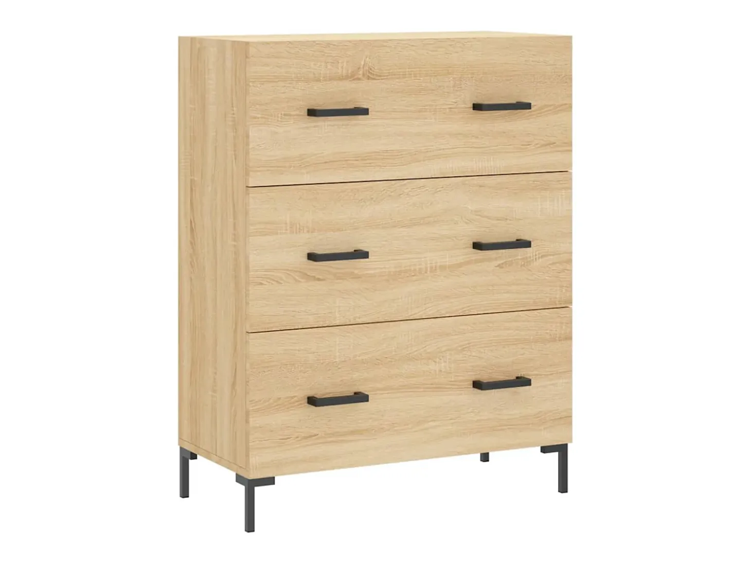 Aparador alto roble Sonoma 69,5x34x180 cm Madera de ingeniería