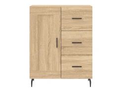 Aparador alto roble Sonoma 69,5x34x180 cm Madera de ingeniería