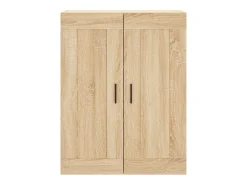 Aparador alto roble Sonoma 69,5x34x180 cm Madera de ingeniería