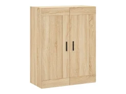 Aparador alto roble Sonoma 69,5x34x180 cm Madera de ingeniería