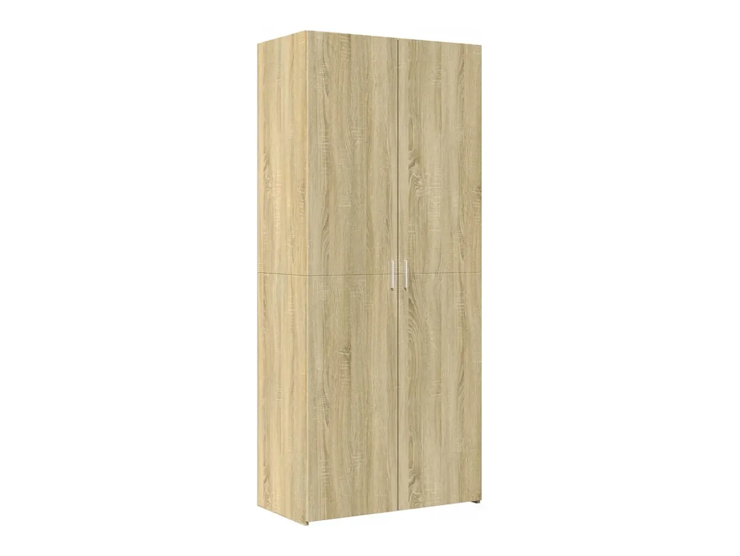 Aparador alto roble Sonoma 80x42,5x185 cm madera de ingeniería