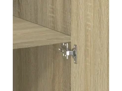 Aparador alto roble Sonoma 80x42,5x185 cm madera de ingeniería