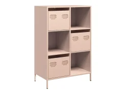 Aparador alto rosa 68x39x103,5 cm acero