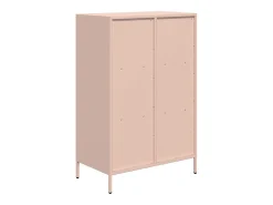 Aparador alto rosa 68x39x103,5 cm acero
