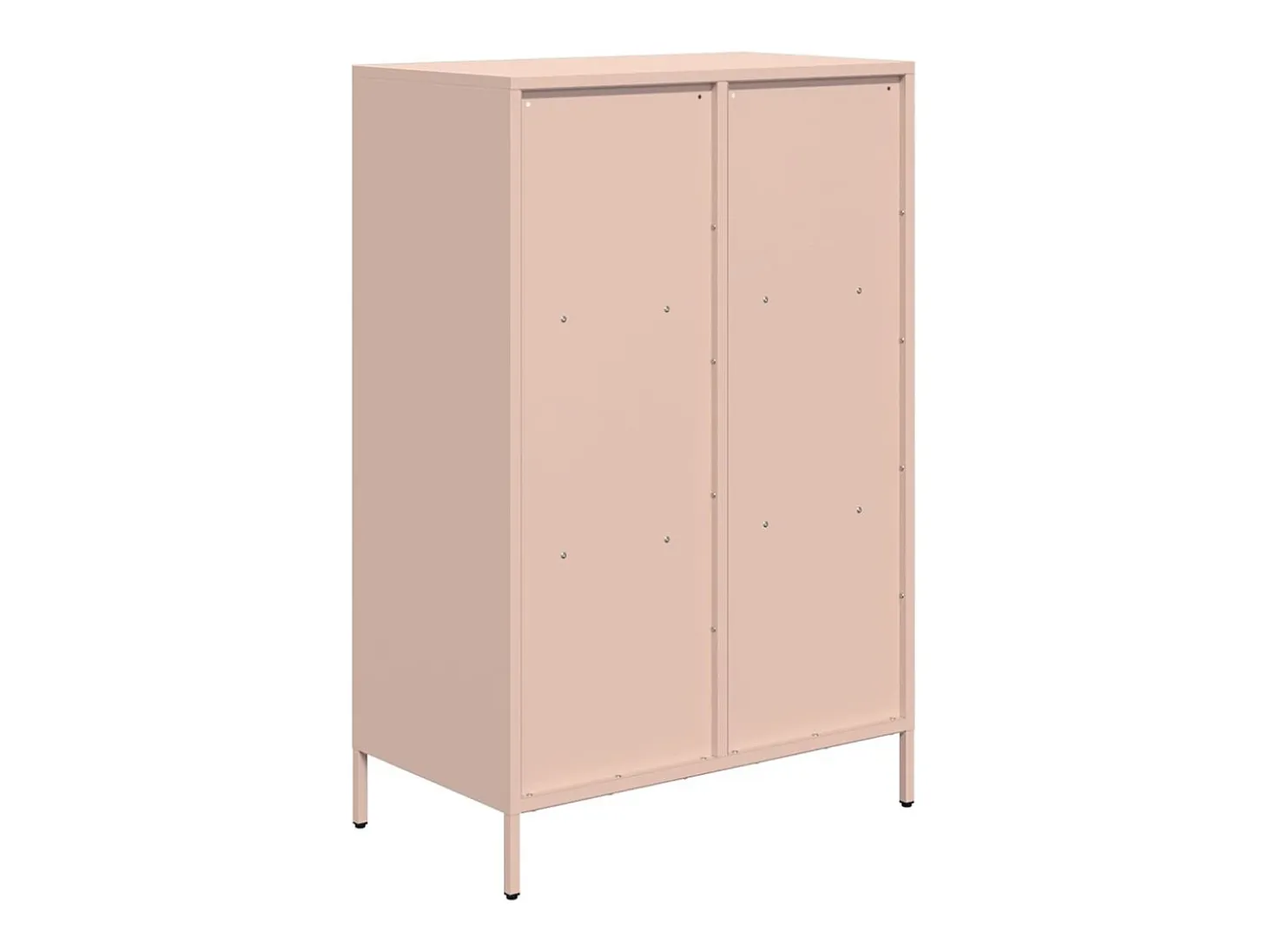 Aparador alto rosa 68x39x103,5 cm acero