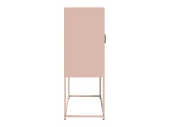 Aparador alto rosa 68x39x107 cm acero