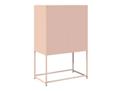 Aparador alto rosa 68x39x107 cm acero