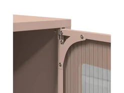 Aparador alto rosa 68x39x107 cm acero