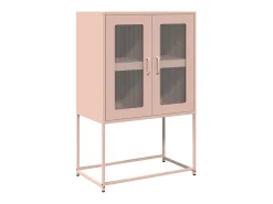 Aparador alto rosa 68x39x107 cm acero