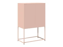 Aparador alto rosa 68x39x107 cm acero