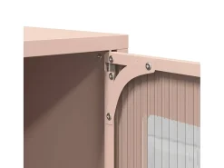 Aparador alto rosa 68x39x107 cm acero
