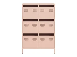 Aparador alto rosa 68x39x101,5 cm acero