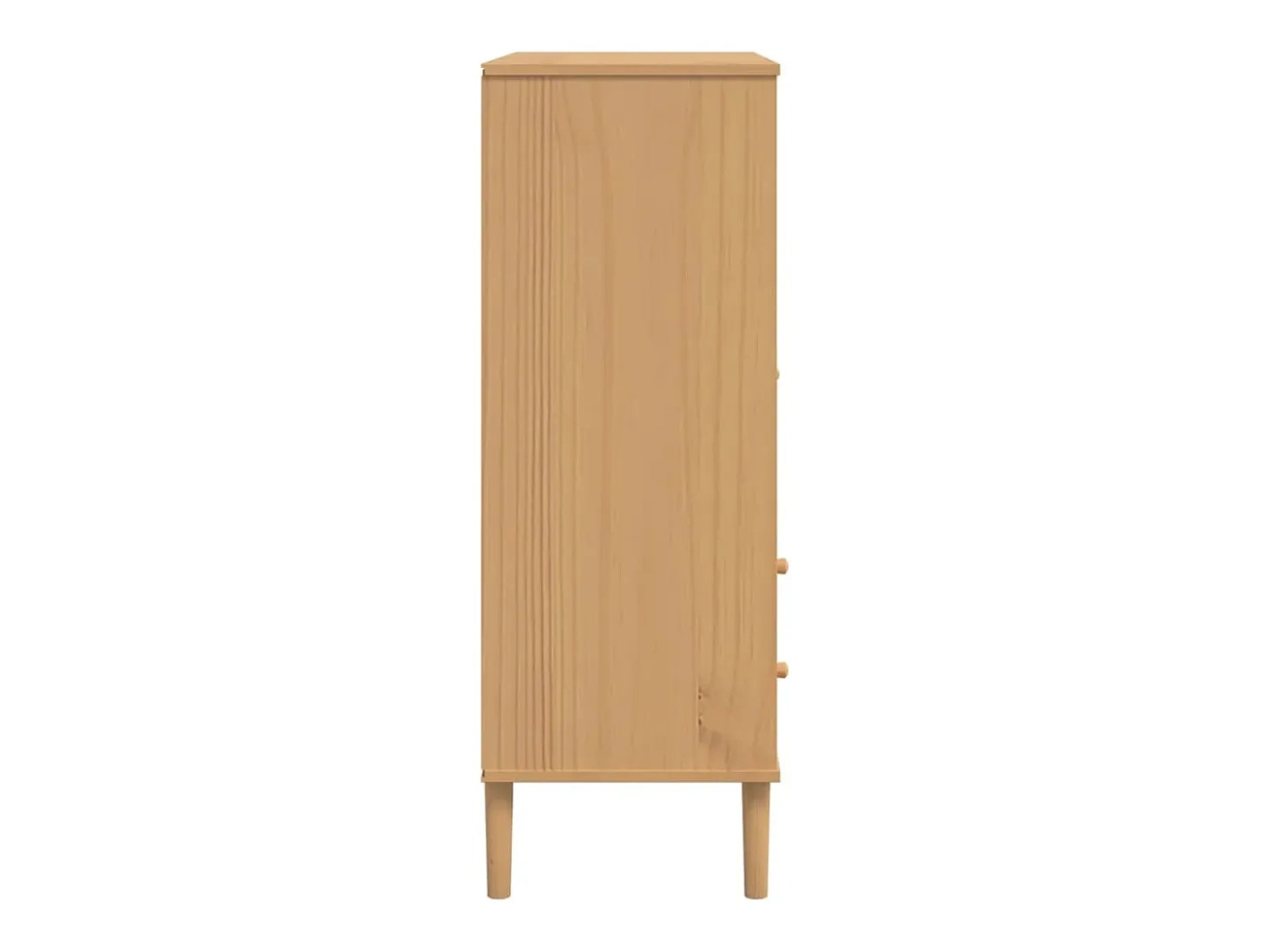 Aparador alto SENJA aspecto de ratán madera marrón 90x40x112 cm