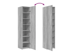 Aparador alto Sonoma gris 40x42,5x185 cm madera de ingeniería
