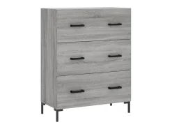 Aparador alto Sonoma gris 69,5x34x180 cm Madera de ingeniería
