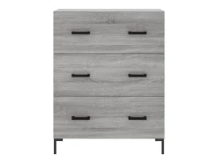 Aparador alto Sonoma gris 69,5x34x180 cm Madera de ingeniería