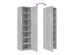 Aparador alto Sonoma gris 45x42,5x185 cm madera de ingeniería