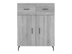 Aparador alto Sonoma gris 69,5x34x180 cm Madera de ingeniería