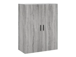 Aparador alto Sonoma gris 69,5x34x180 cm Madera de ingeniería