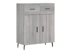 Aparador alto Sonoma gris 69,5x34x180 cm Madera de ingeniería